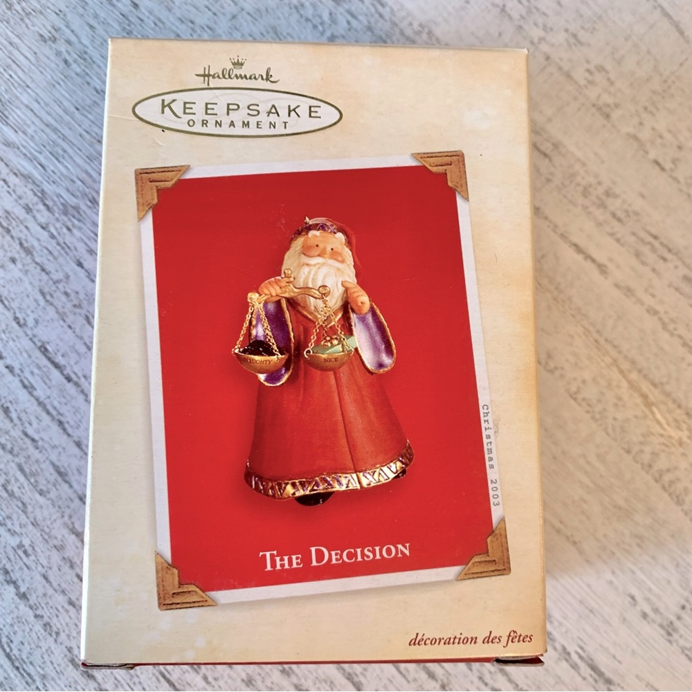 The Decision Hallmark Keepsake Ornament Vintage 2003